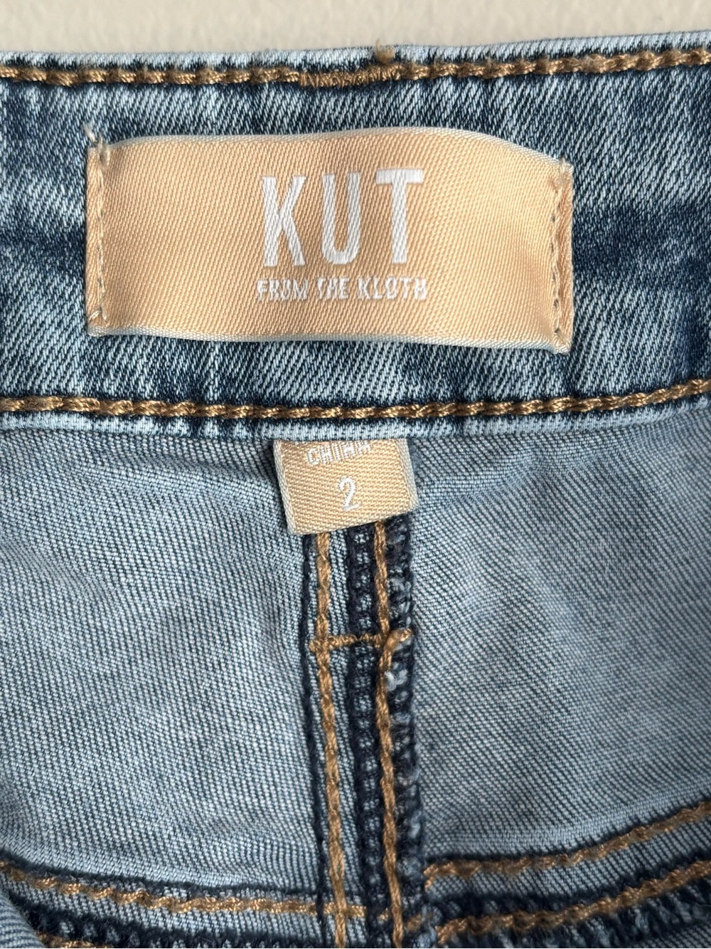 Kut from the Kloth Meg Wide Leg Jeans Size 2 High Rise Raw Hem Lyocell Stretch - Picture 6 of 15